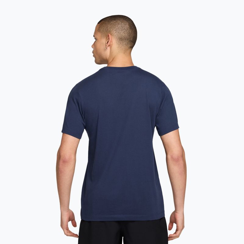 Pánské běžecké tričko Nike Dri-Fit Running T-Shirt midnight navy/light current blue 2