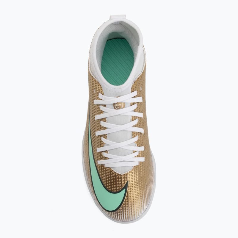 Dětské kopačky Nike Jr. Mercurial Superfly 11 Club "Kylian Mbappé" metallic gold/green glow 5