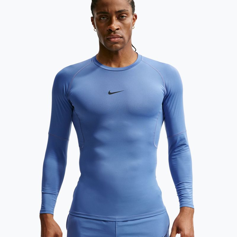 Pánské tréninkové tričko Longsleeve Nike Pro indigo storm/black