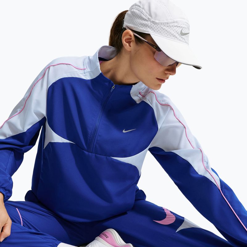 Dámská běžecká bunda  Nike Tempo Dri-FIT 1/2-Zip old royal/football grey/pink rise 5