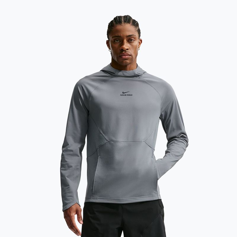Pánská tréninková mikina Nike Pro smoke grey/black