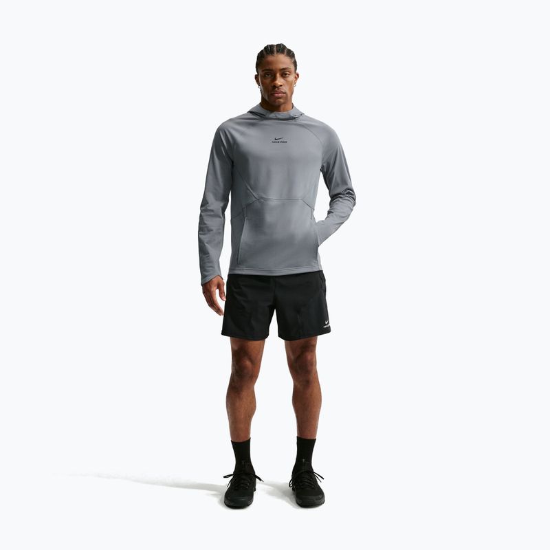 Pánská tréninková mikina Nike Pro smoke grey/black 2