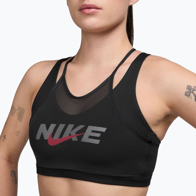 Sportovní podprsenka Nike One black/smoke grey/university red 3