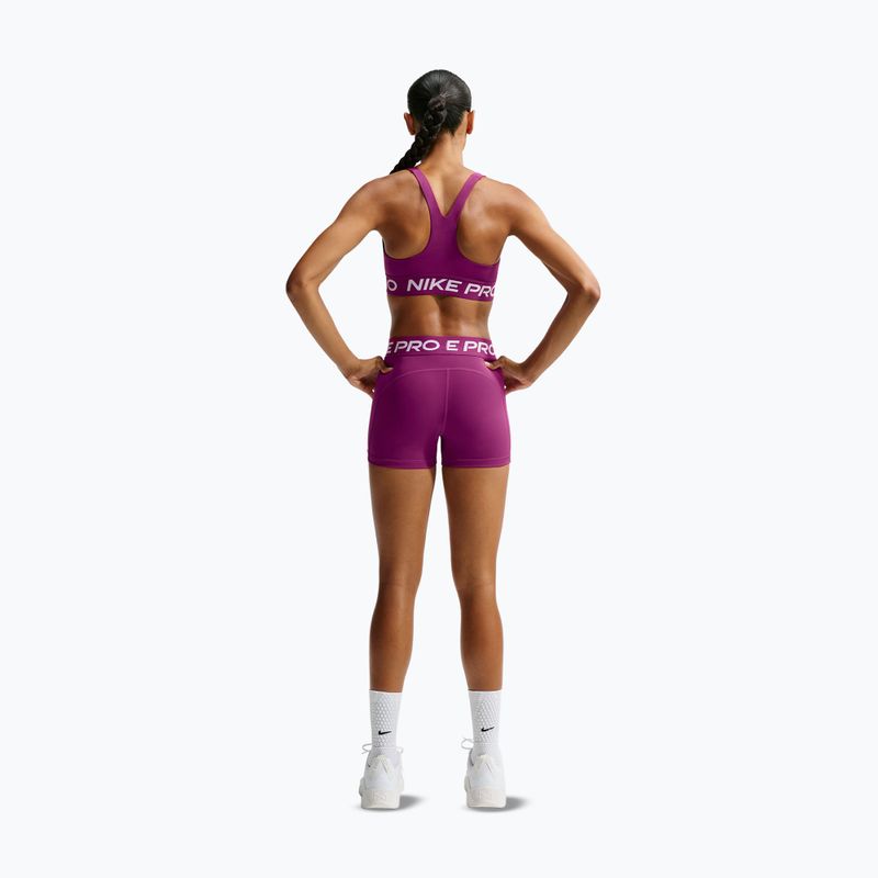 Dámské šortky Nike Pro Mid-Rise Biker 3" true berry/white 3
