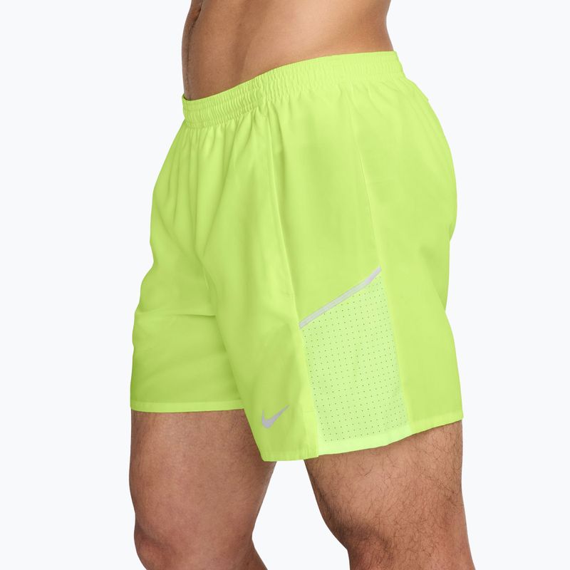 Pánské šortky Nike Miler Dri-Fit Brief Lined 5" light lemon twist 3