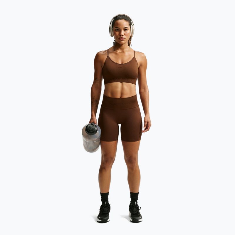 Dámské šortky Nike Pro Seamless High-Waisted Biker 5" cacao wow 2