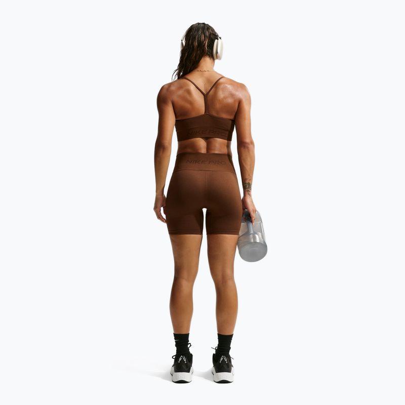 Dámské šortky Nike Pro Seamless High-Waisted Biker 5" cacao wow 3