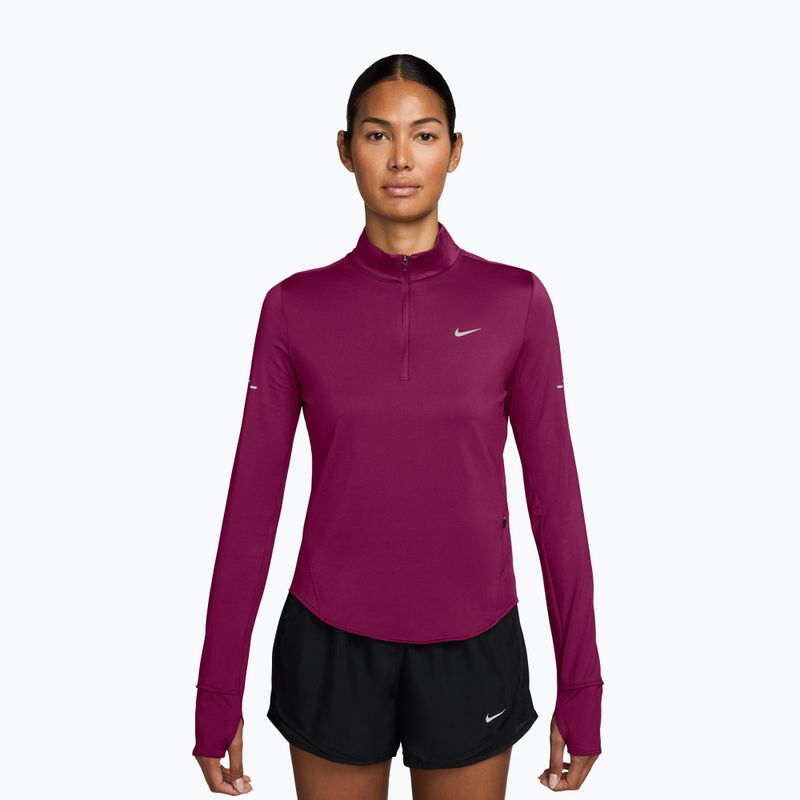 Dámská běžecká mikina Nike Swift Dri-FIT UV 1/4-Zip true berry