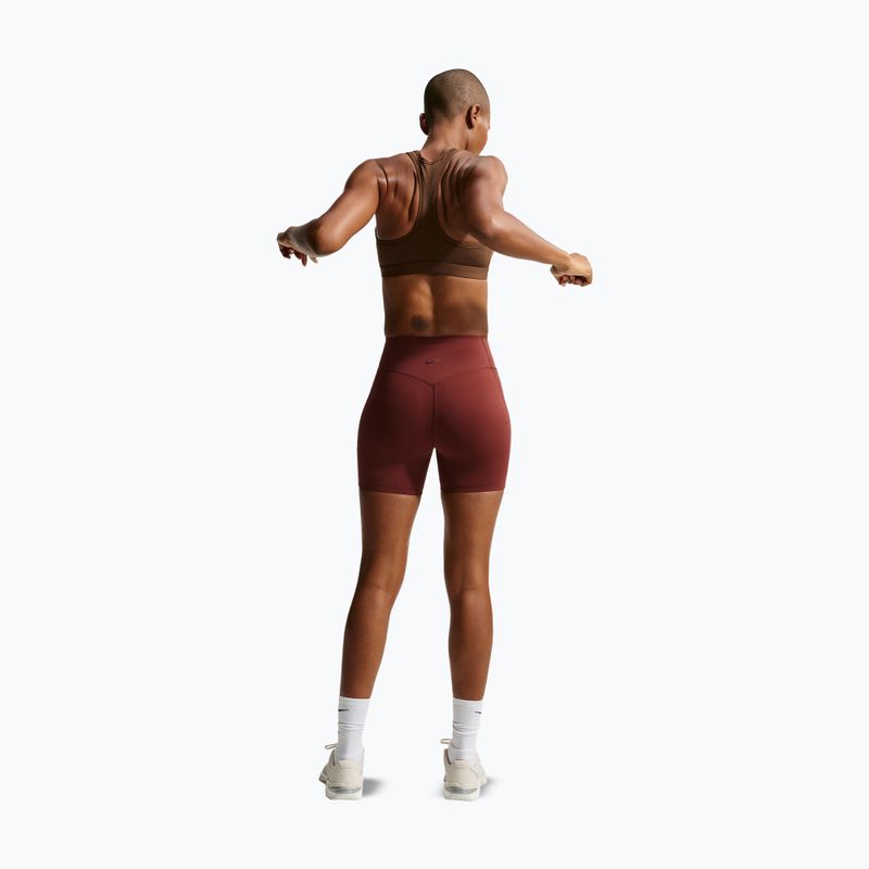 Dámská sportovní podprsenka Nike Swoosh Medium Support cacao wow/white 3