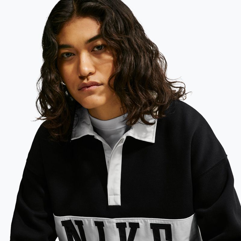 Dámská mikina Nike Studio Fleece Medium Weight total black/sail/sail 5