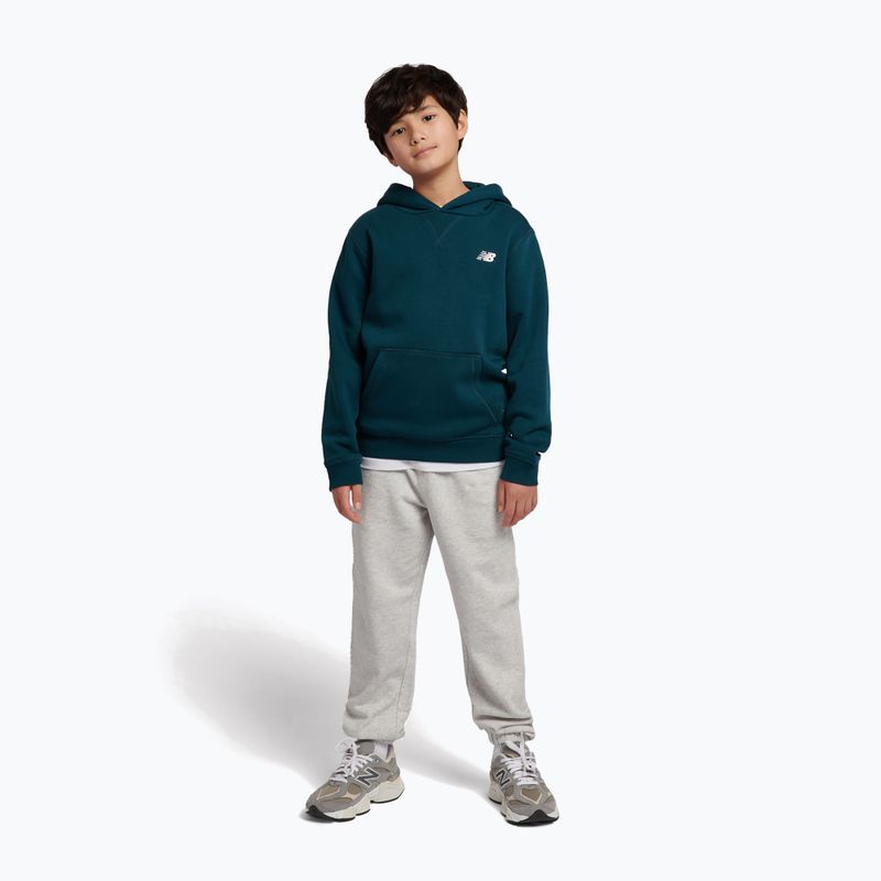 Dětská mikina New Balance Brush Back Small Logo Hoodie medusa green 2