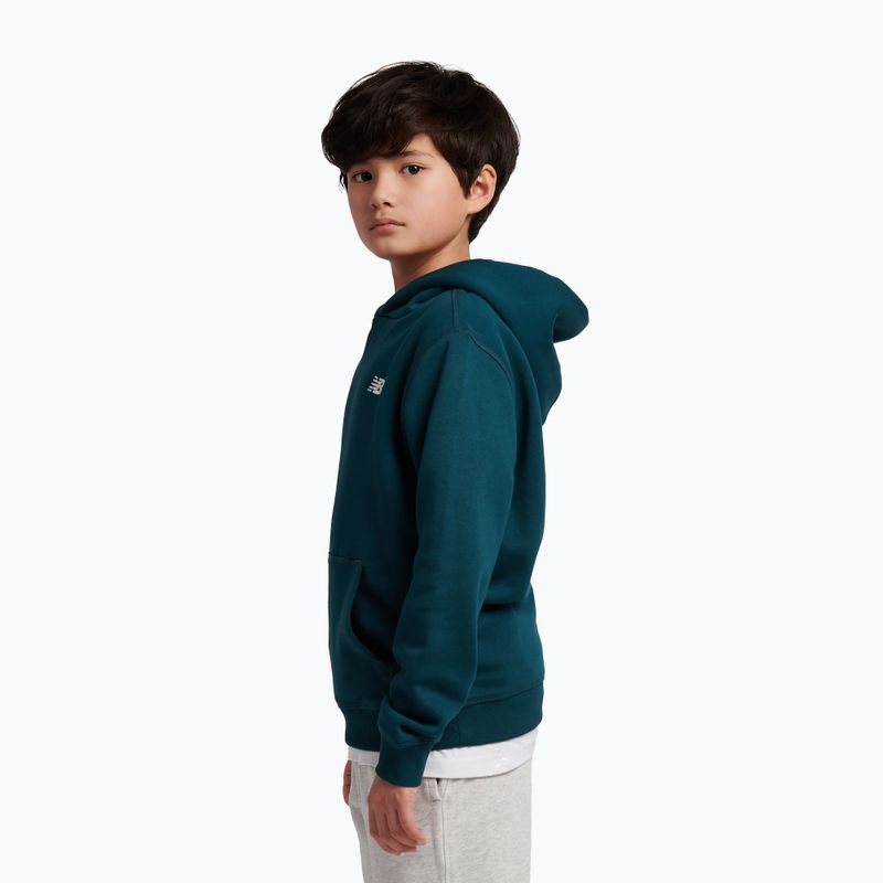 Dětská mikina New Balance Brush Back Small Logo Hoodie medusa green 4