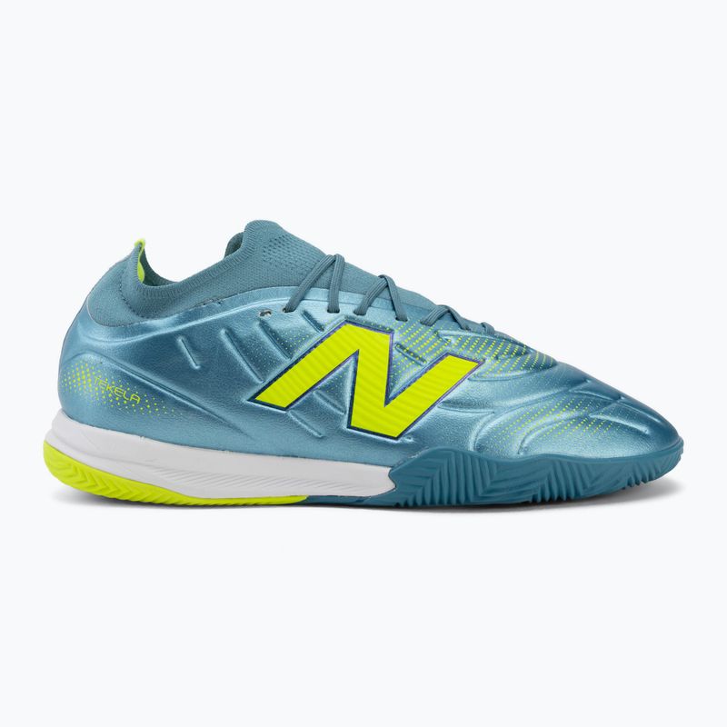 Kopačky New Balance Tekela Team Low V5 IN metallic blue/alkaline green/team navy 2