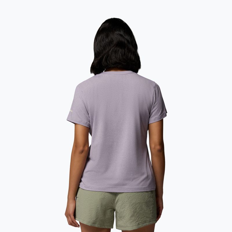 Dámské tričko Columbia Parsons Point Scoop Tee lavender pearl heather/canopy view 3