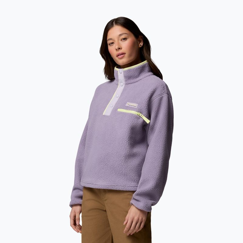 Dámská fleecová mikina Columbia Helvetia II Cropped Half Snap Fleece shale purple/lavender haze/citron haz 4