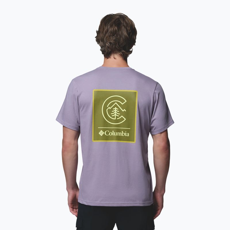 Pánské tričko Columbia CSC Basic Logo Back Tee shale purple/linework c badge 2