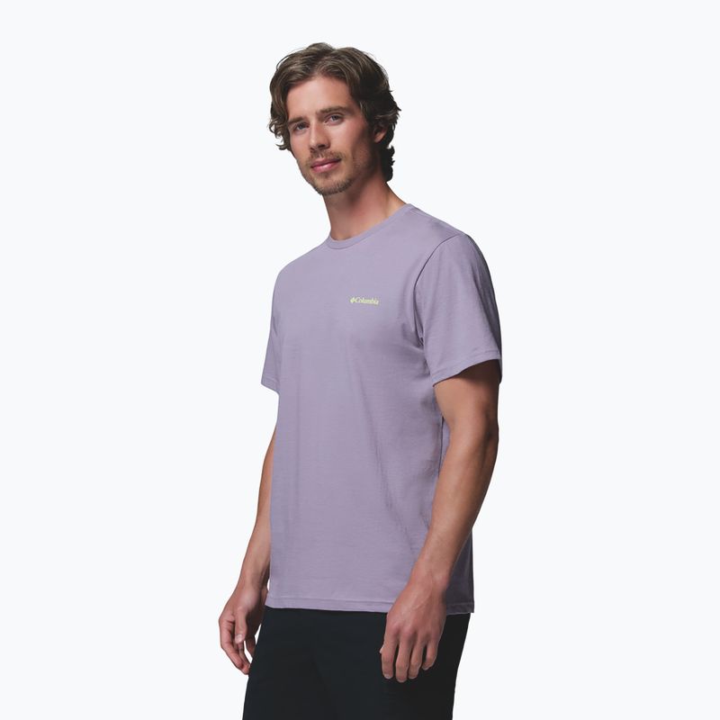 Pánské tričko Columbia CSC Basic Logo Back Tee shale purple/linework c badge 5