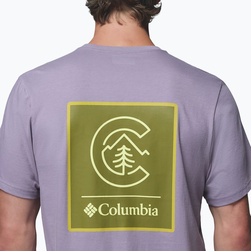 Pánské tričko Columbia CSC Basic Logo Back Tee shale purple/linework c badge 6