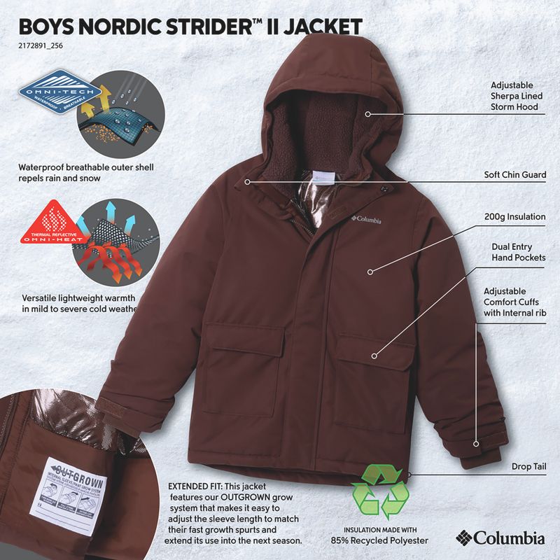 Dětská zateplená bunda Columbia Nordic Strider III tobacco 4