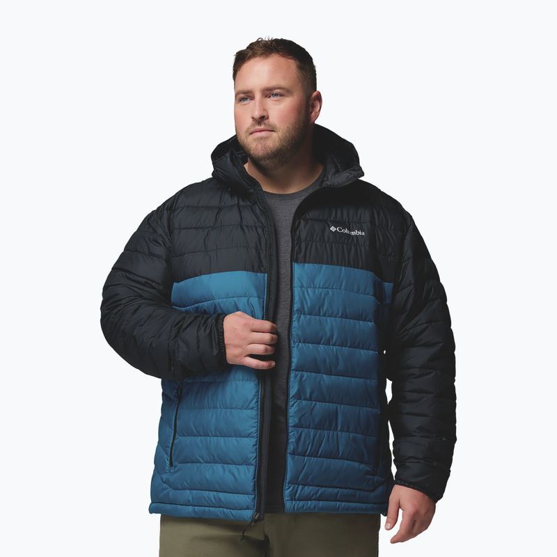Pánská bunda Columbia Powder Lite II Hooded phoenix blue/black 5