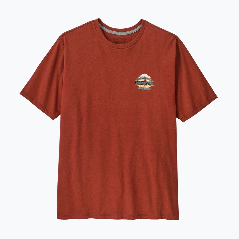 Pánské tričko na lezení Patagonia Great Waves Responsibili-Tee rusty red