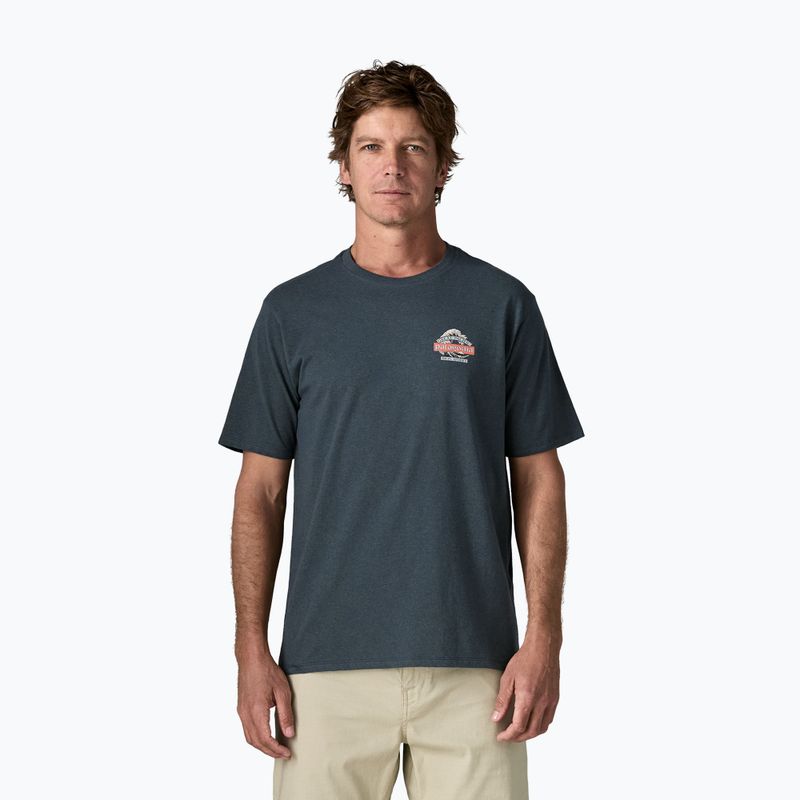 Pánské tričko na lezení Patagonia Great Waves Responsibili-Tee summit blue