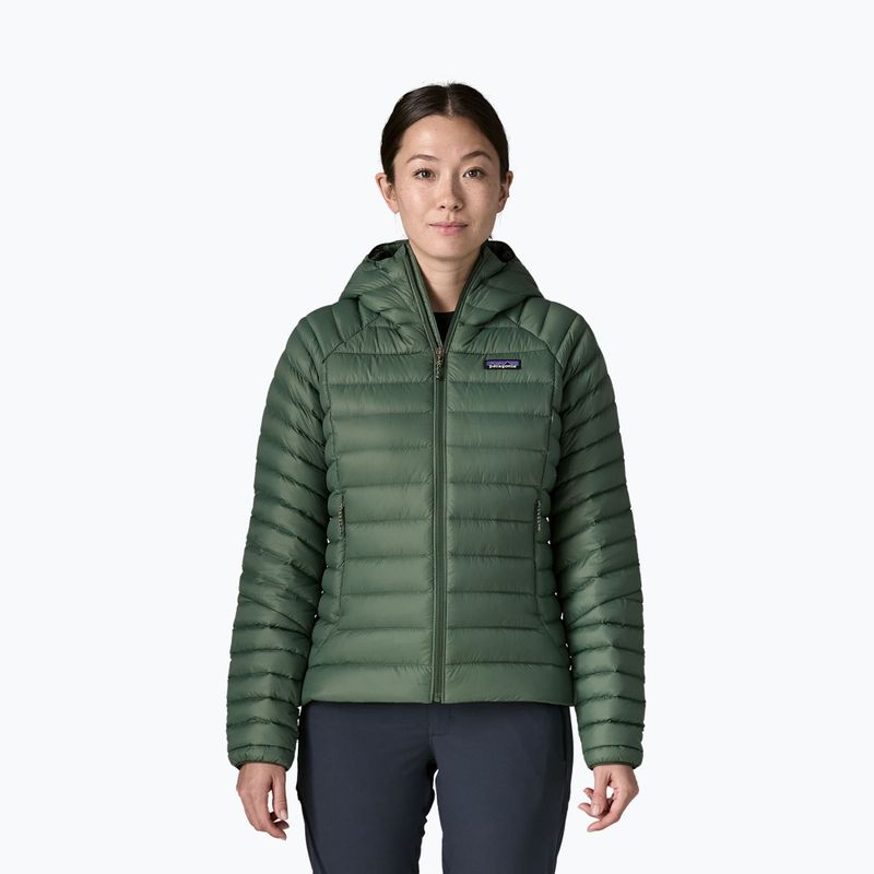 Dámská péřová bunda Patagonia Down Sweater Hoody canopy green