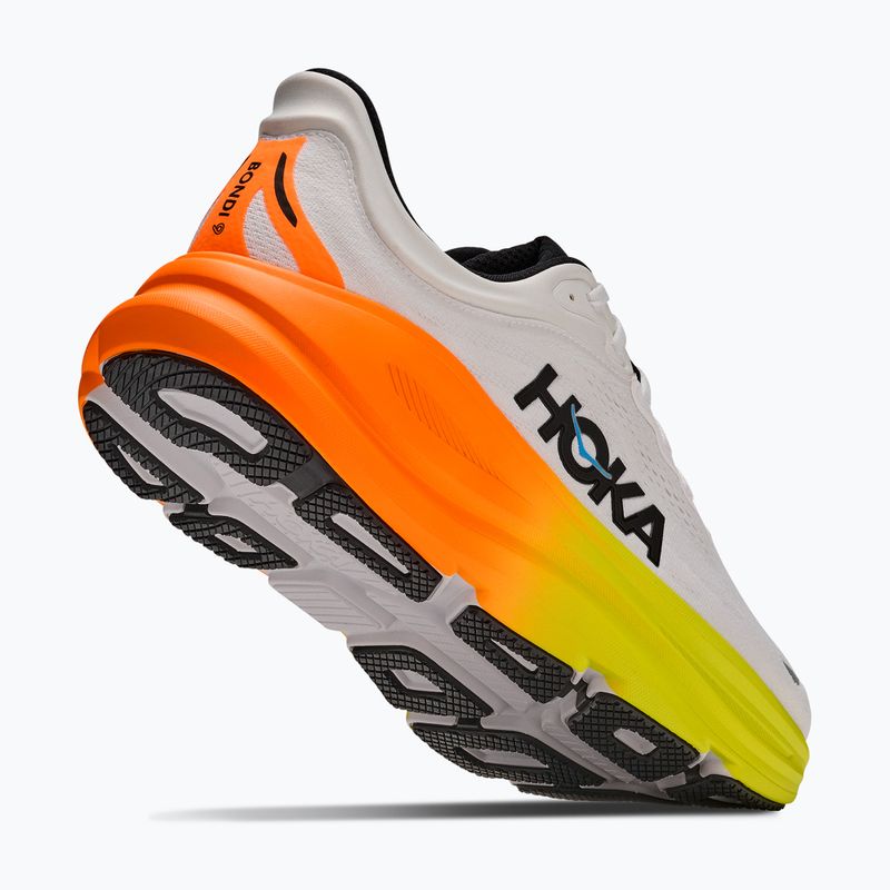 Pánské běžecké boty HOKA Bondi 9 white/neon tangerine 10