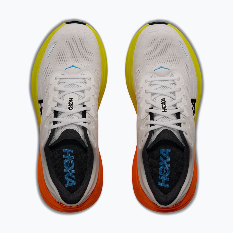 Pánské běžecké boty HOKA Bondi 9 white/neon tangerine 12