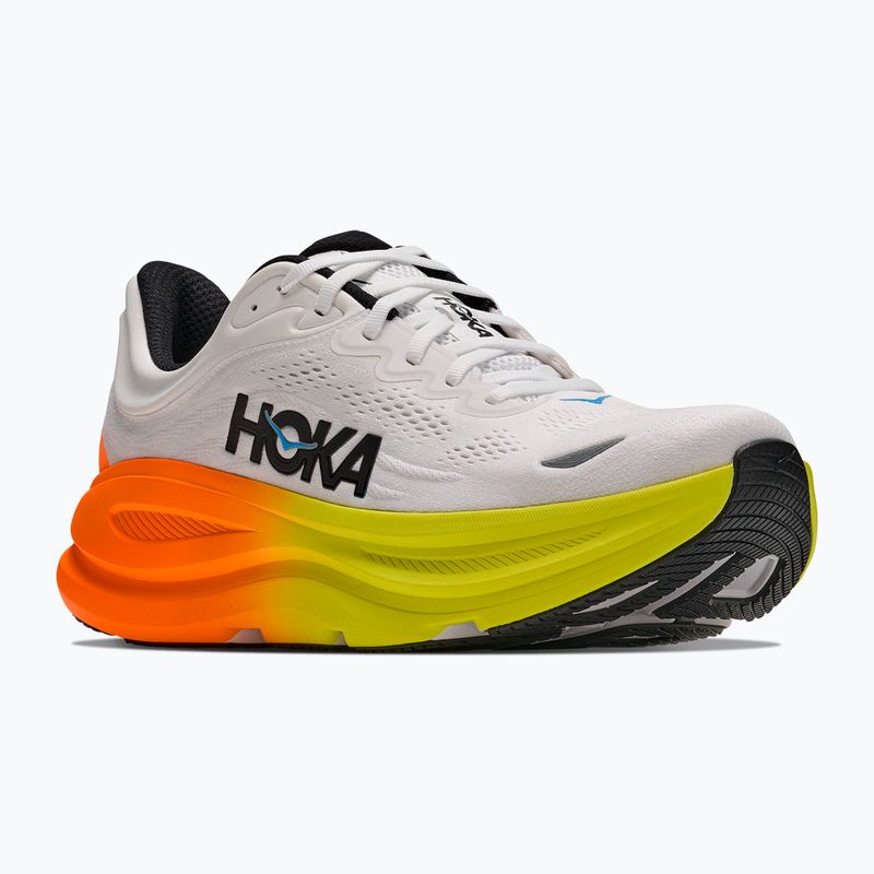 Pánské běžecké boty HOKA Bondi 9 Wide white/neon tangerine 8