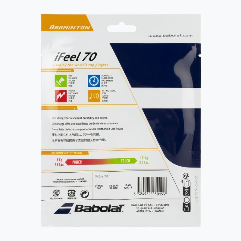 Tenisový výplet Babolat bad.iFEEL 10,2M black 2