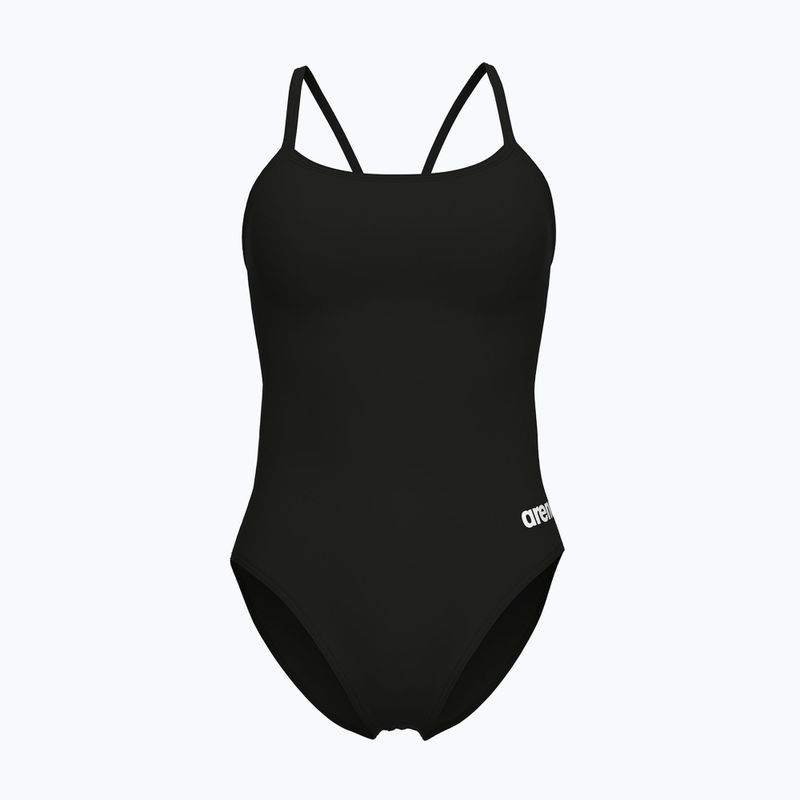 Dámské jednodílné plavky arena Lace Back Solid black/white