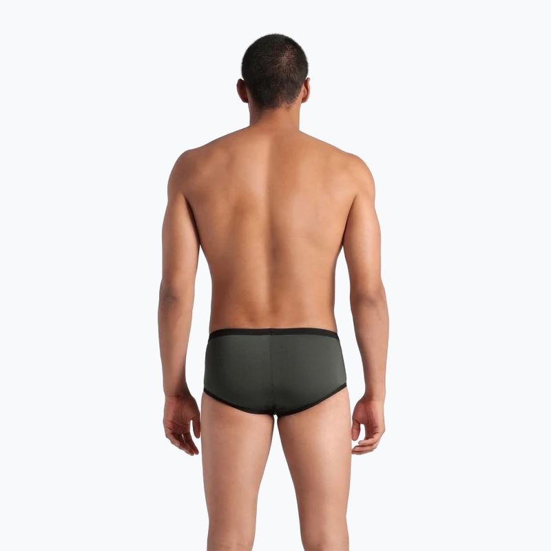 Pánské plavecké boxerky arena One Low Waist Short Big Logo dark sage/black 6