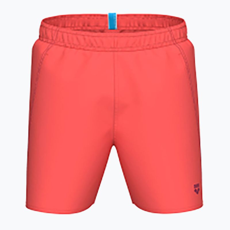 Pánské plavecké šortky arena Fundamentals Boxer R calypso coral/dark purple