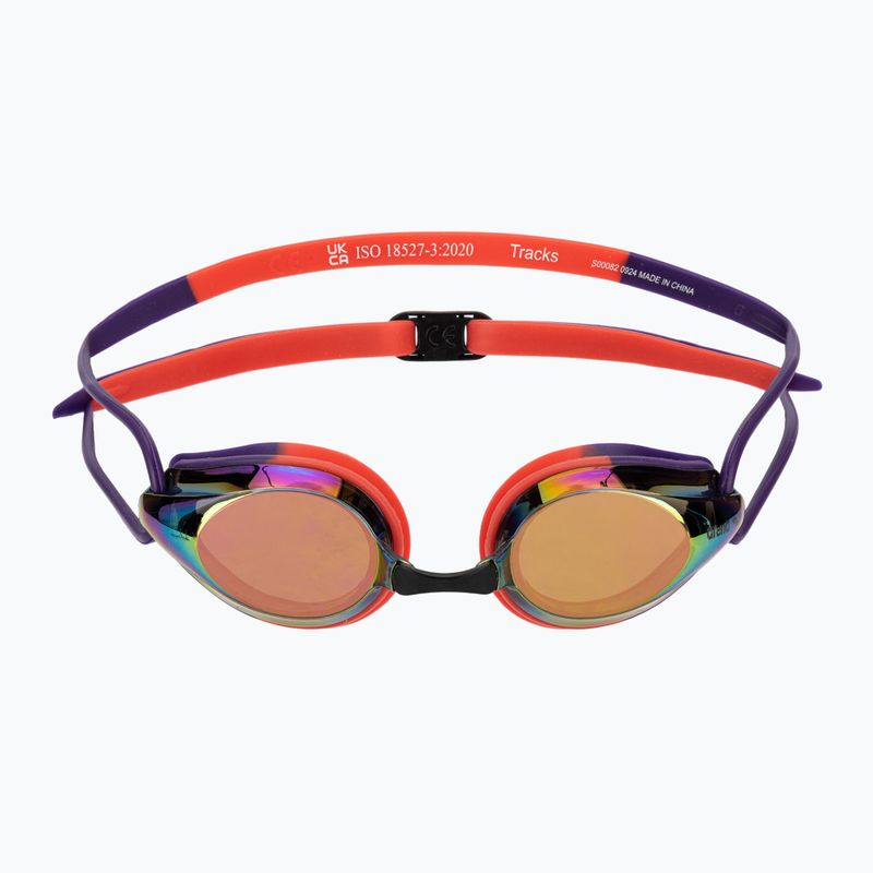 Plavecké brýle Arena Tracks Mirror copper/plum/bright coral 2