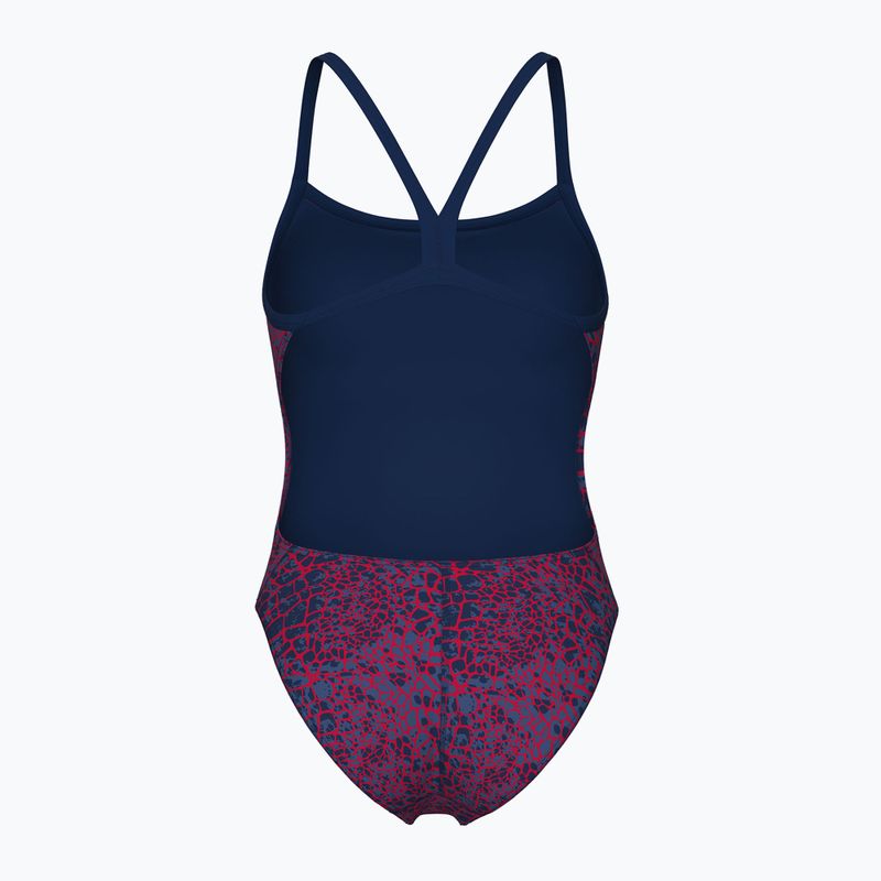Dámské jednodílné plavky Arena Snake Skin Challenge navy/team redwhiteblue 2