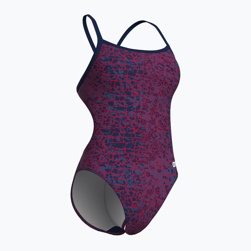 Dámské jednodílné plavky Arena Snake Skin Challenge navy/team redwhiteblue 3