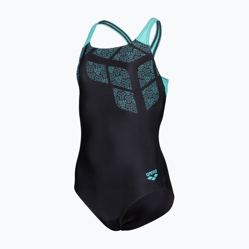 Dětské jednodílné plavky arena Kikko Swim Pro Back black/water 3