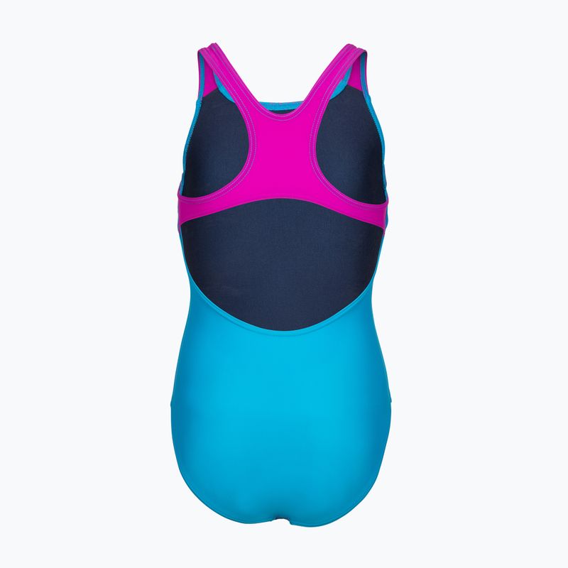 Dětské jednodílné plavky arena Kikko Swim Pro Back turquoise/very fuchsia 2
