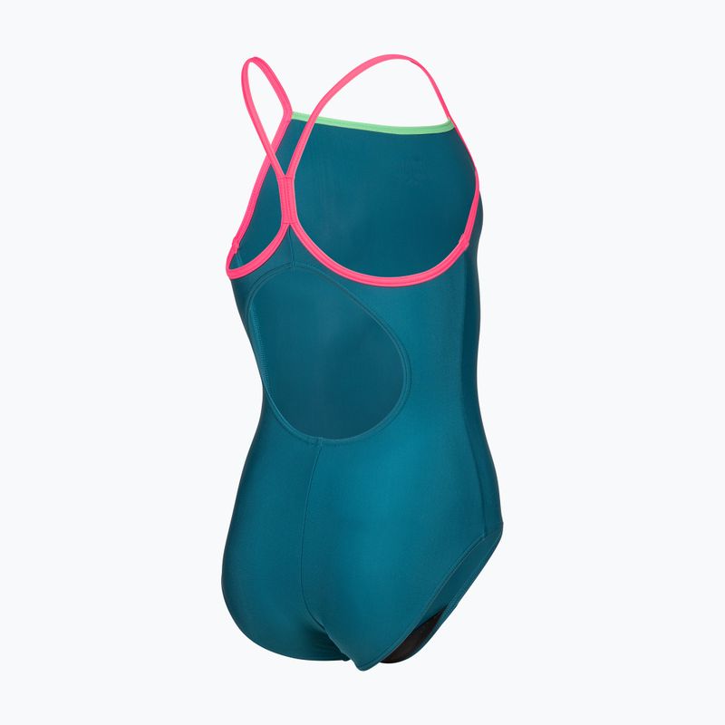 Dětské jednodílné plavky arena Light Drop Solid deep teel/shocking pink/verbena 4