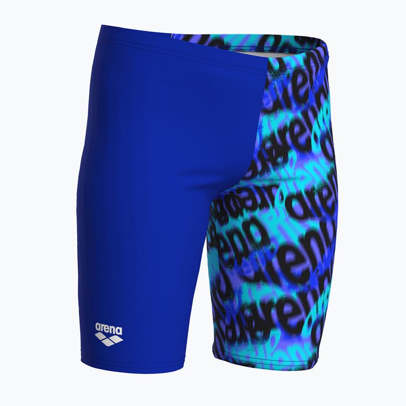 Dětské plavky jammer arena Crowded Swim Jammer neon blue/neon blue multi 4