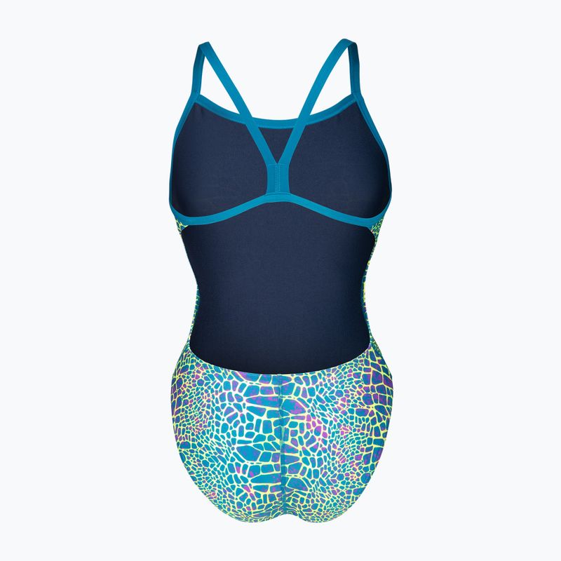Dámské jednodílné plavky arena Snake Skin Challenge blue cosmo multi/blue cosmo 2
