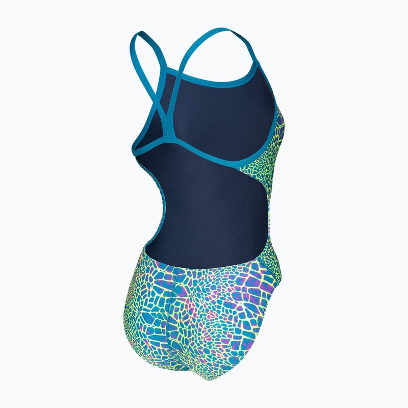 Dámské jednodílné plavky arena Snake Skin Challenge blue cosmo multi/blue cosmo 4