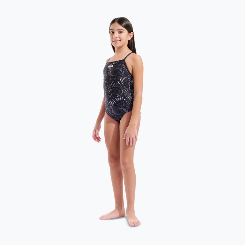 Dětské jednodílné plavky arena Fireflow Lightdrop Back black/team black 6