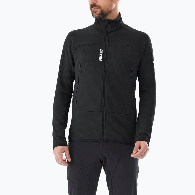 Pánská mikina Millet Fusion Grid black/noir