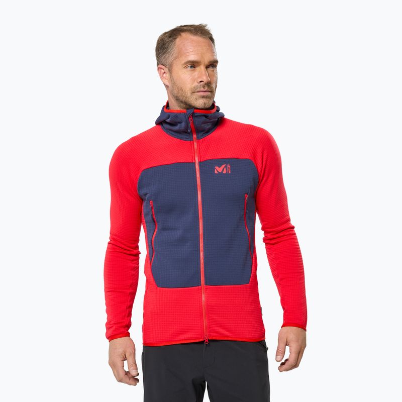 Pánská mikina Millet Fusion Grid Hoodie red