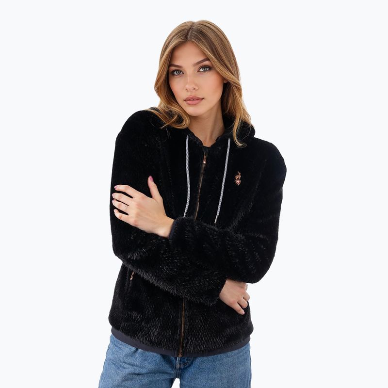 Dámská zimní bunda Aulp Candy s umělým kožíškem black 3
