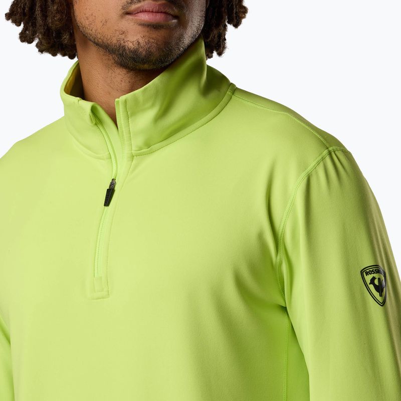 Pánská lyžařská mikina Rossignol Mid Layer Stertch Half Zip wild lime 5