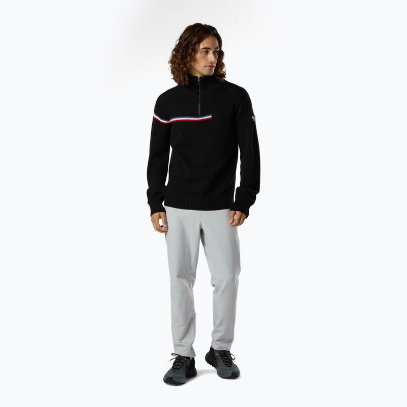 Pánský svetr Rossignol Odysseus Half Zip Merino black 2