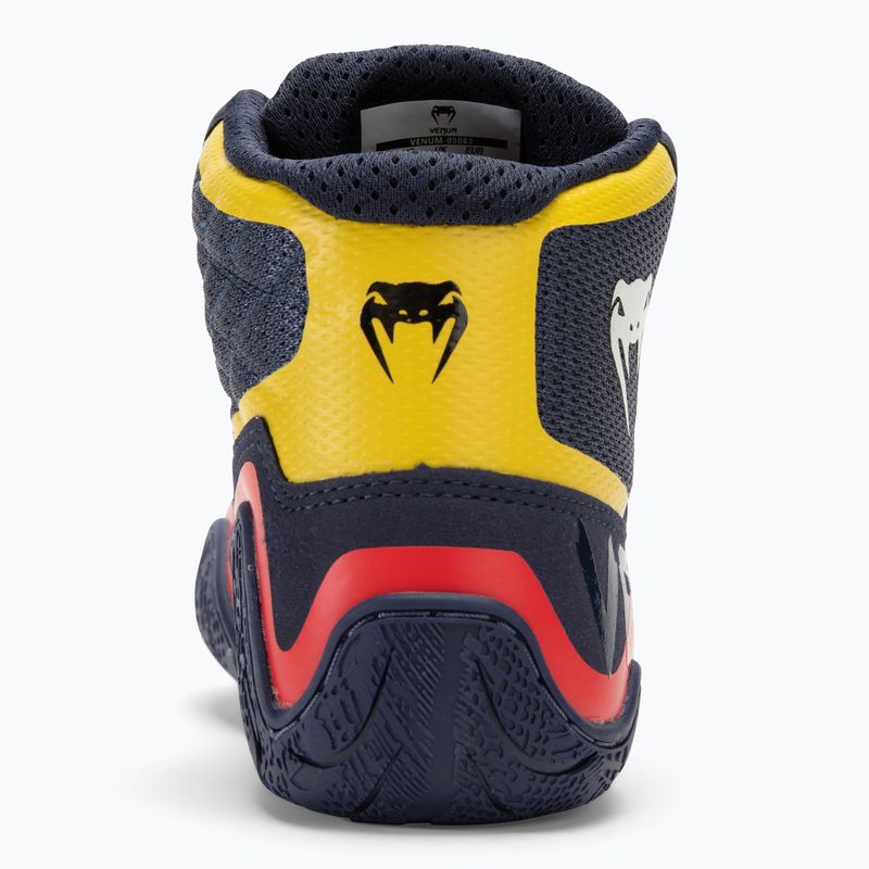 Boxerské boty  Venum Elite Wrestling blue/yellow 6